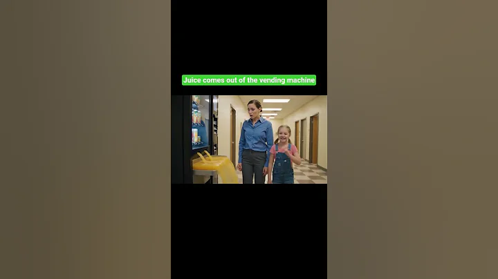 Juice comes out of the vending machine