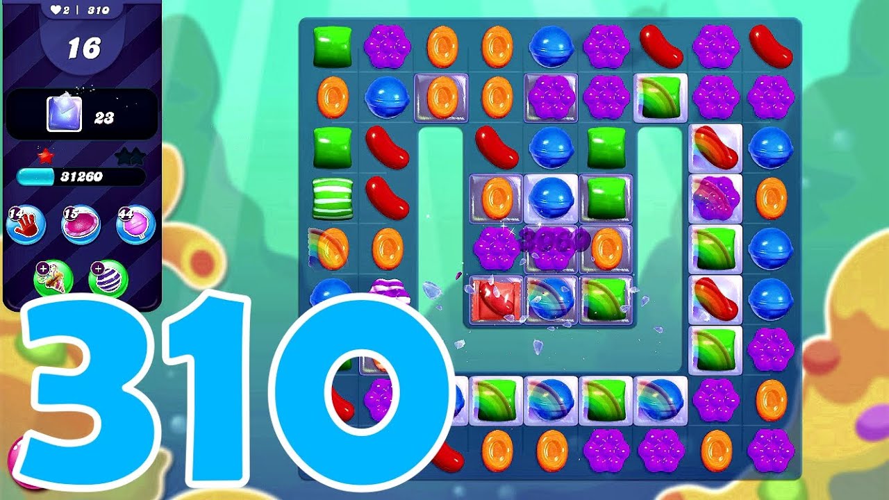 Candy Crush Saga Level 310 - YouTube