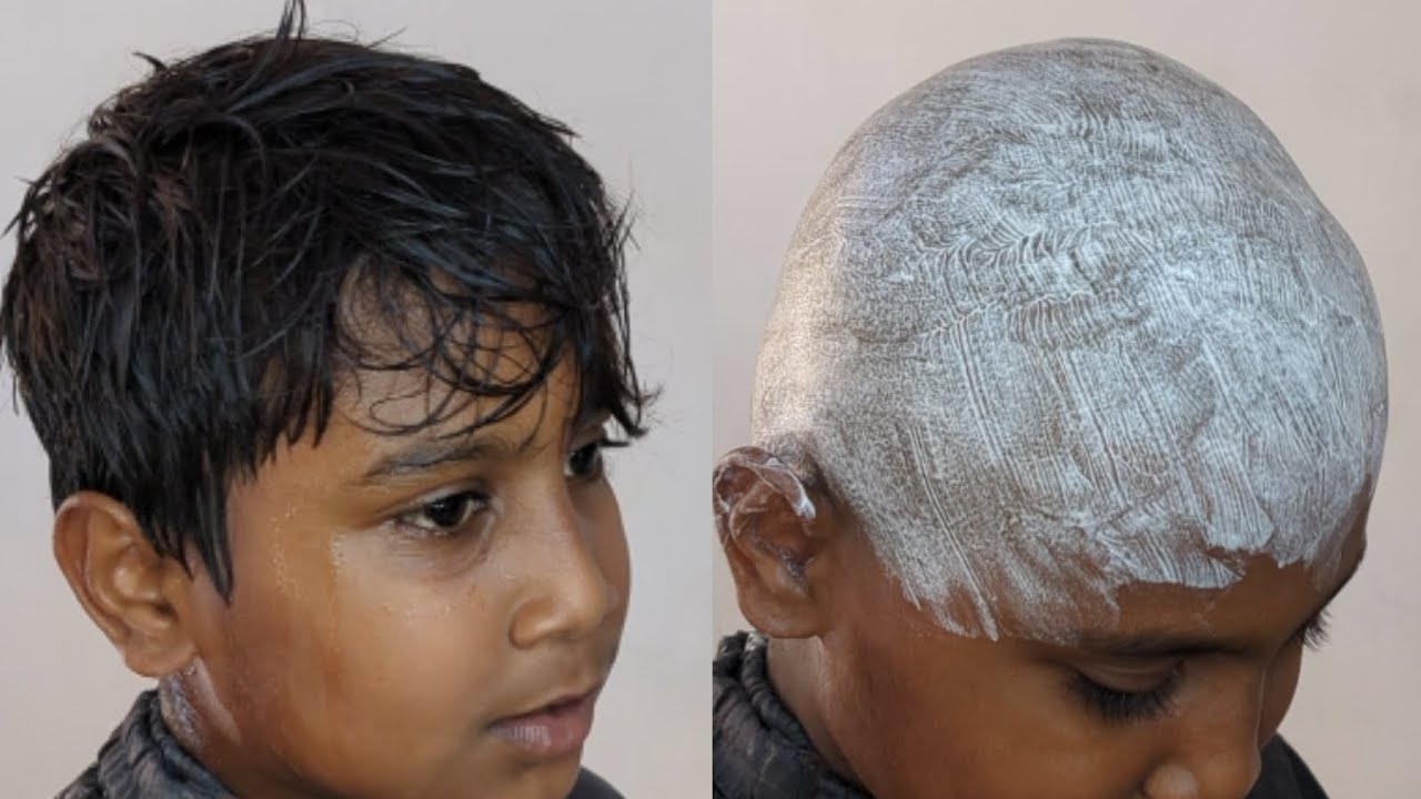 New boy dandruff clean head shave straight razor tutorial zaibi barber shop