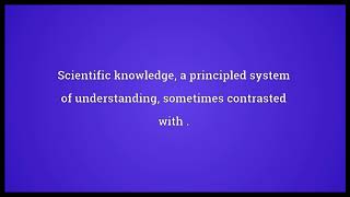 Episteme Meaning | Wordogram