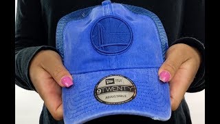 Warriors 'TONAL-WASHED TRUCKER SNAPBACK' Royal Hat by New Era