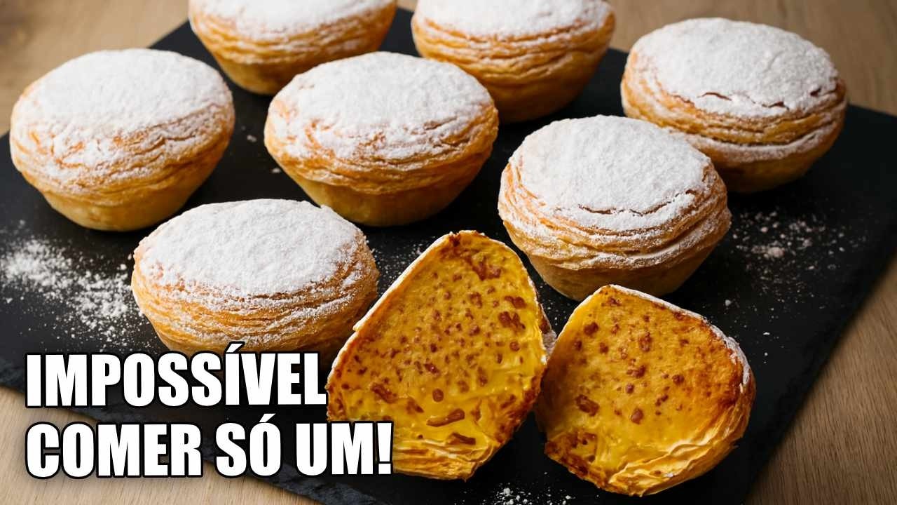 Pastéis de Feijão Caseiros com Massa Folhada | Estaladiços e Cremosos por Dentro!