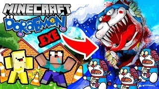 THỬ THÁCH SÓNG THẦN DORAEMON.EXE CÙNG NOOB CHẠY TRỐN SÓNG THẦN TRONG MINECRAFT