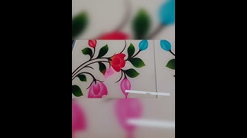 colour etching glass design images 🌼#shorts