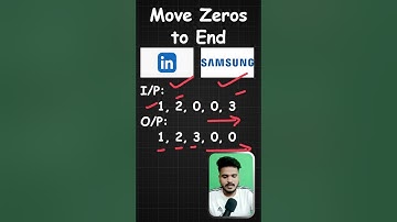 Move all the zeros to the end | #problemsolving #dsa #algorithms #coding #sde #cpp #java #python