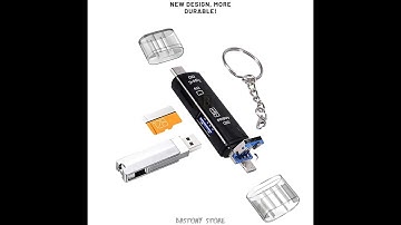5 in 1 3.0 Type C Micro USB SD TF Card Reader OTG Adapter With Keychain
