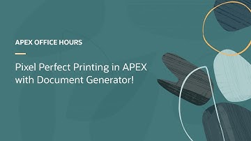 Pixel Perfect Printing in APEX with Document Generator