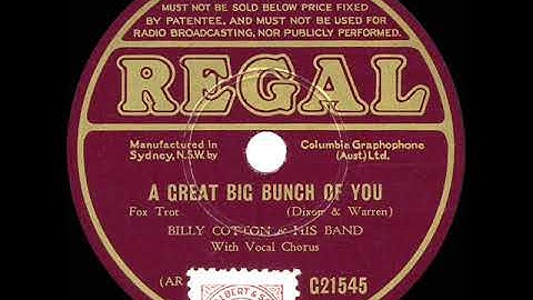 1932 Billy Cotton - A Great Big Bunch Of You (Alan Breeze & Cyril Grantham, vocal)