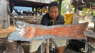 Knife Making | How To Make A Sharp Machete From A Rusty Disc Plough