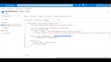 Azure Function - Creating Blob Queue Storage Ouput Binding