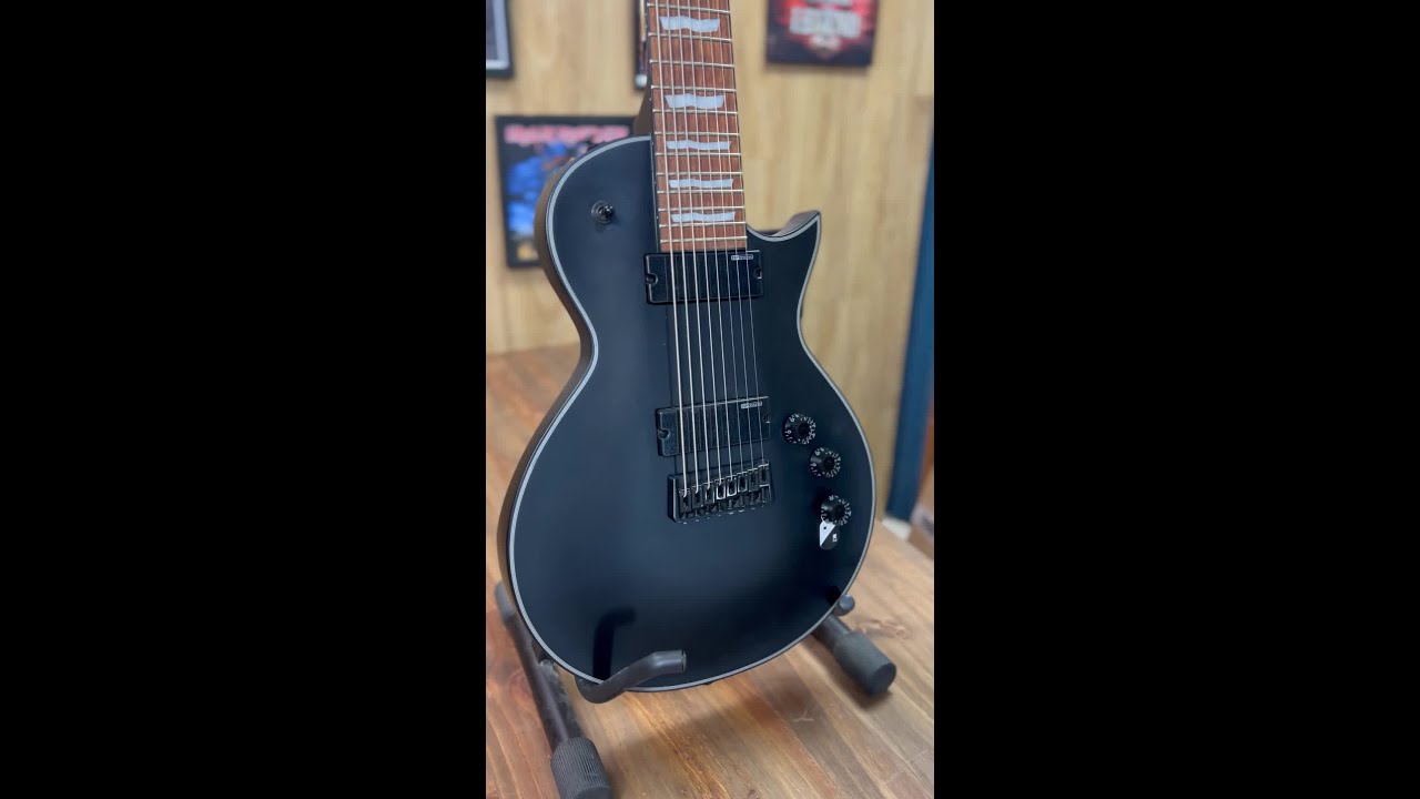 Guitarra ESP LTD EC-258 BKS | 8 Cordas | Black Satin