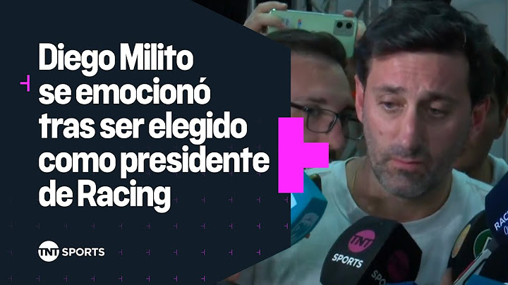 Diego MILITO se EMOCIONÓ tras ser elegido como NUEVO PRESIDENTE de RACING ⚪🔵