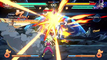 DBFZ S3 Kefla/UI Goku/SSJ Vegeta - Kefla Air to Air j.L combo with SSJ Vegeta C Assist extension