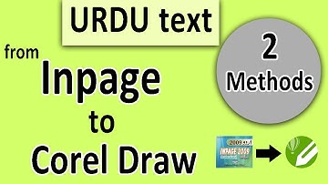 How to copy/move/Export Inpage Urdu text/writing to CorelDraw