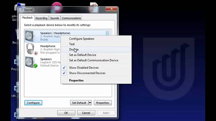 Setting up headphones and microphone on Windows 7