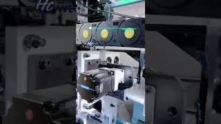 3.0mm spring coiling machine with OD and length camera gauge. WECOIL HCT-826, 8 axis spring coiler.