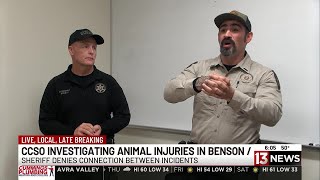 Cochise County Sheriff's Office investigating animal injuries in Benson