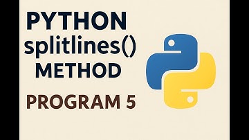Python splitlines() Method | Complete Explanation with Example | String Methods in Python