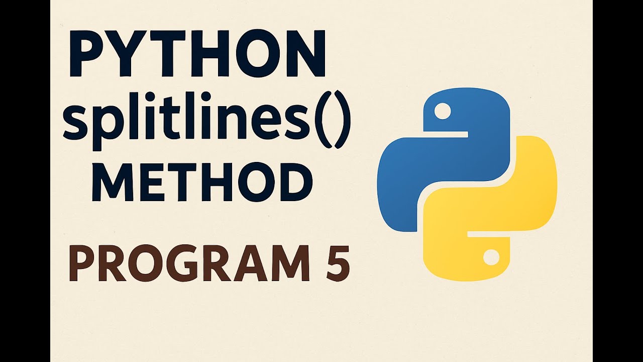 Python splitlines() Method | Complete Explanation with Example | String ...