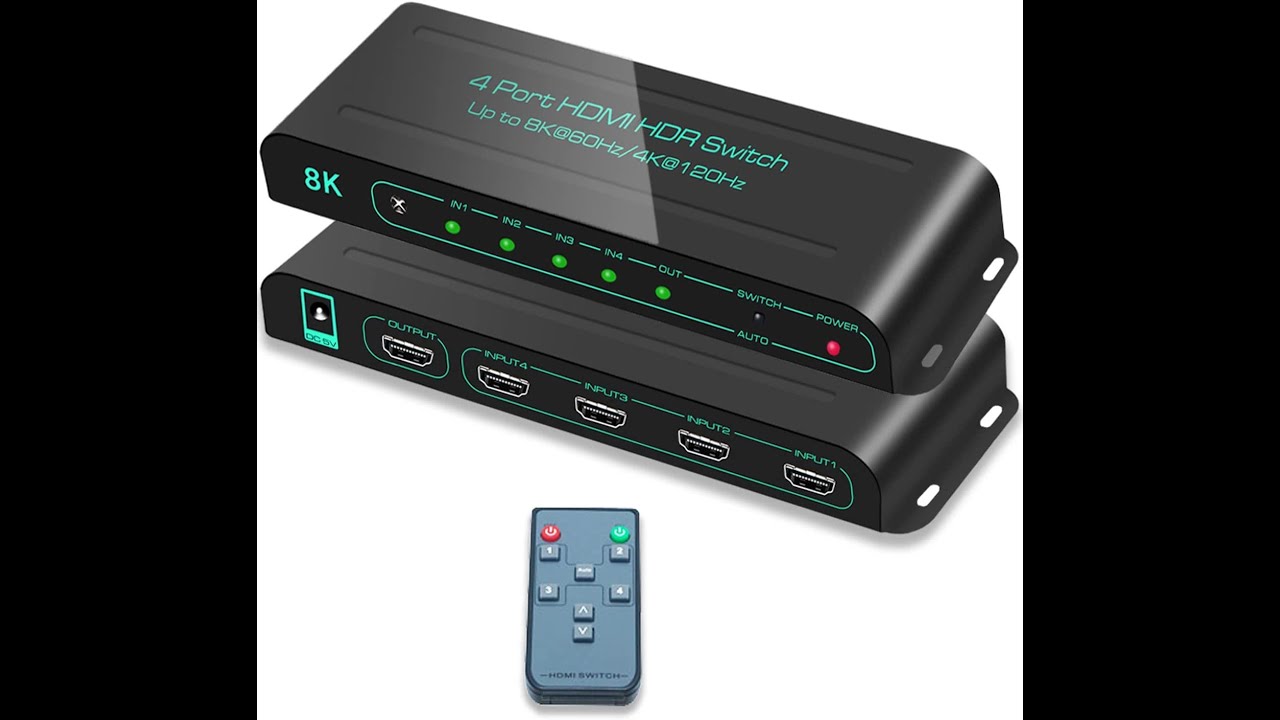 4K@120Hz 4 in 1 Out HDMI Auto Switcher - YouTube