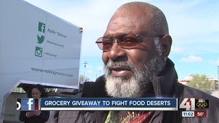 Grocery giveaway to fight food deserts