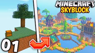 First Day in Skyblock Minecraft 🥲 Skyblock in MCPE (HINDI)