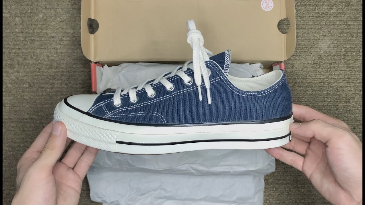 Converse Chuck Taylor 70s Low Obsidian Quick Unboxing - YouTube