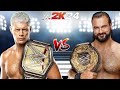 Wwe2k25 Cody Rhodes vs drew Mcintyre steel cage