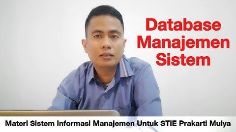 Materi Sistem Informasi Manajemen - Database Manajemen Sistem