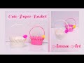 Cute Paper cup basket | Paper Cup DIY with small flower