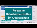 Betriebsvorschriften relevante gesetze und verordnungen im arbeitsschutz  arbeitssicherheit  sifa