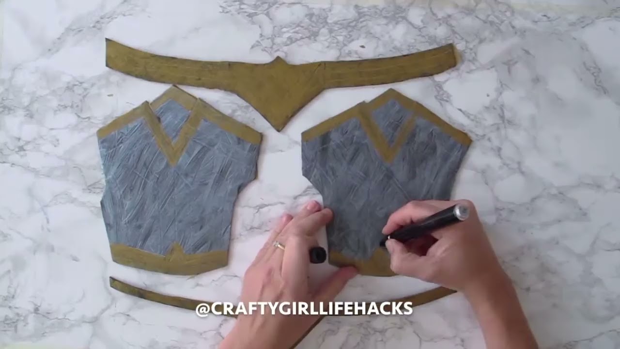How to make DIY Wonder Woman Bracers and Headband YouTube