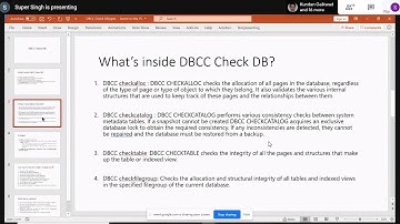 SQL Server - DBCC Checkdb
