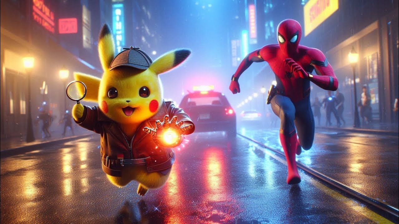 Pikachu iron Man ka suit lekar bhag Gaya spider man kaise dhundhega 😱🔥 | Best story |" 