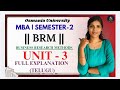 BRM | BUSINESS RESEARCH METHODS | UNIT-3 FULL EXPLANATION (TELUGU) | MBA SEM-2 OU @shivanipallela