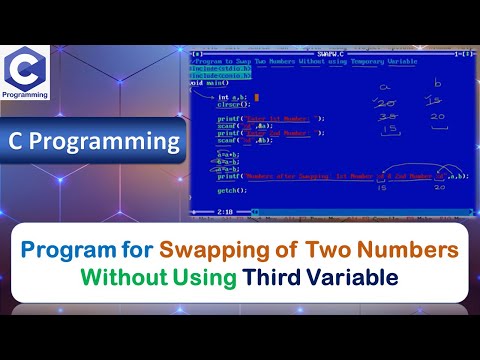 P10b | Program for Swapping of Two Numbers Without Using Third Variable | C Programming