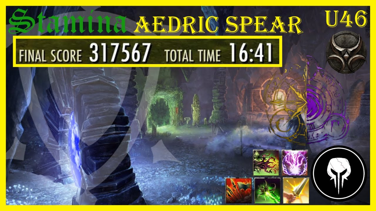 ESO 317k Score Vateshran Hollows, Stamina Aedric Spear/Storm Calling/Herald of the Tome, U46 PS EU