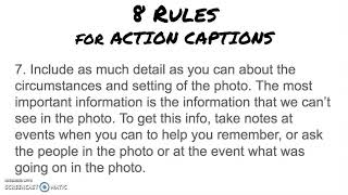 Staff Instructions: Caption Writing Review