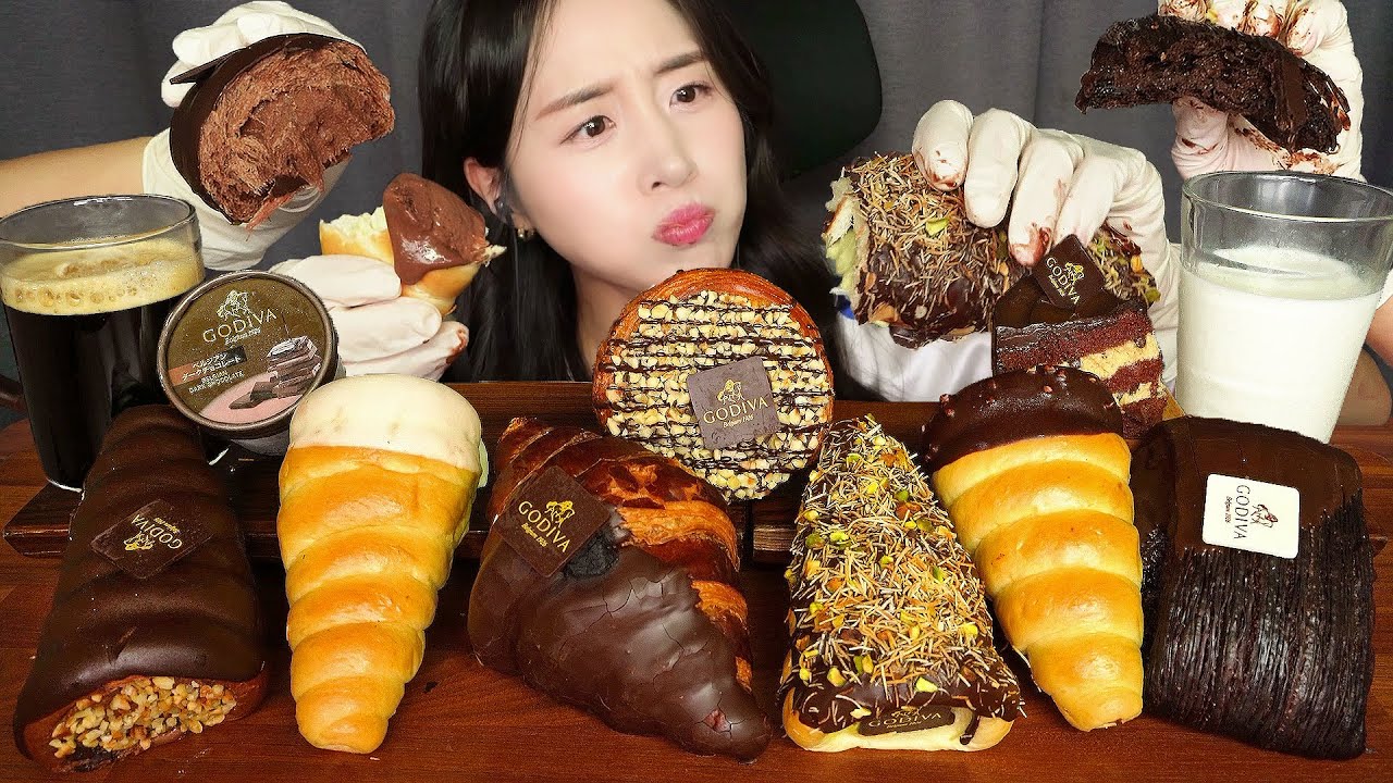 ТОЛЬКО ДЛЯ ЛЮБИТЕЛЕЙ ШОКОЛАДА🍫 ШОКОЛАДНАЯ ПЕКАРНЯ АСМР МУКБАНГ ЗВУКИ ЕДЫ MUKBANG