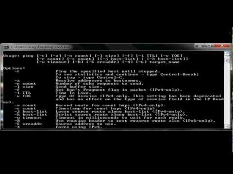 How to use ping on cmd to stress test a server
