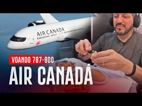 Voando no 787 Dreamliner da Air Canada para Toronto