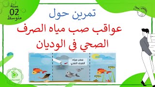 وضعية ادماجية حول عواقب صب مياه الصرف الصحي في الوديان علوم طبيعية سنة 02 متوسط
