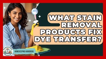 What Stain Removal Products Fix Dye Transfer? - Homekeeping Handbook