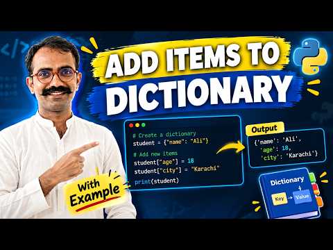 Can You Add Items to a Dictionary in Python? Here's How in 1 Line | python full course fall2026