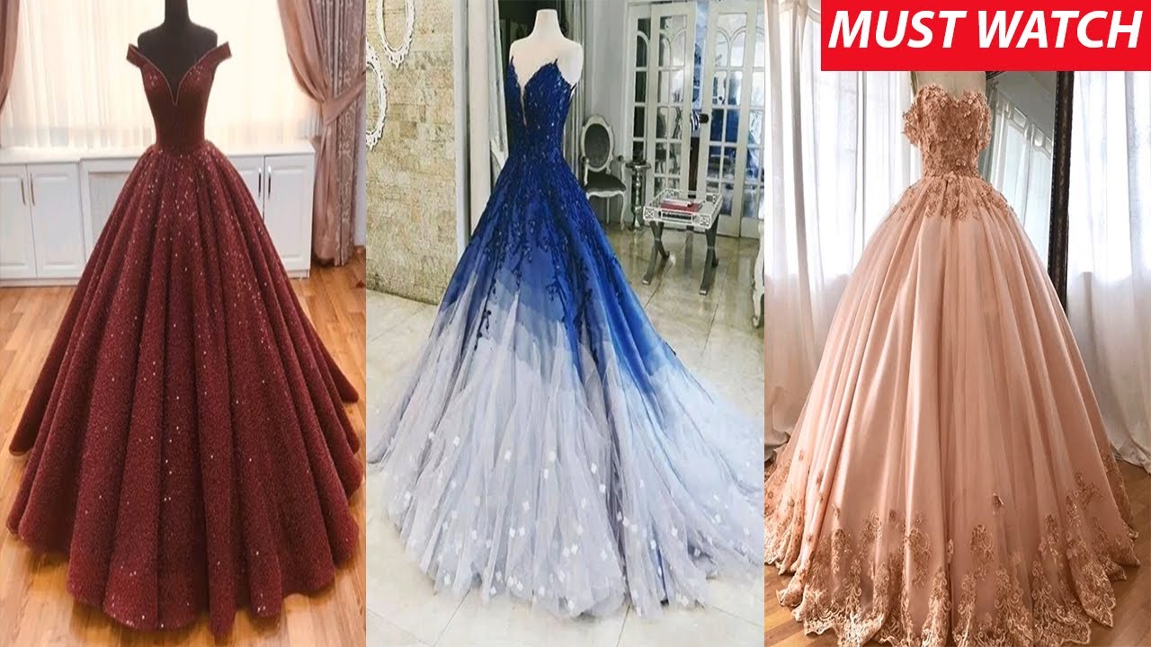 Party wear ball Gown dress design | Prom gowns wedding dresses | - YouTube