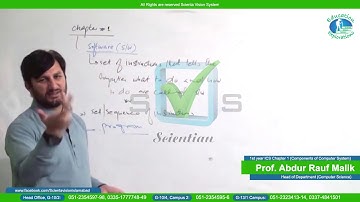 Computer Science | 1st year | Lec # 2 | Ch# 1 | "Components of Computer" | By Prof. Abdur Rauf Malik
