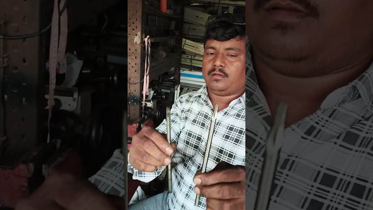 Half shuttle s.v machine needle bar setting