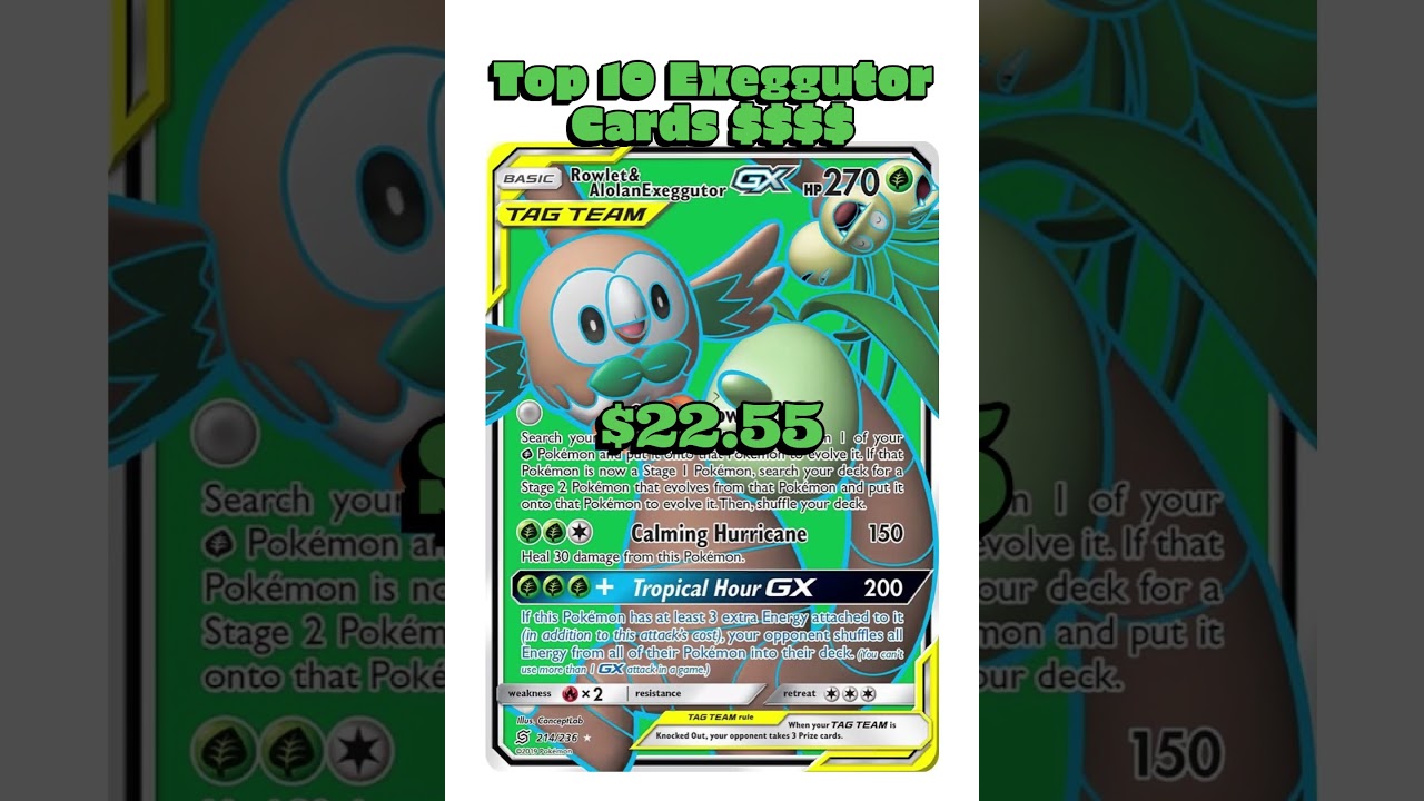 Top 10 Most Expensive Exeggutor Pokémon Cards EVER 🌴💰 