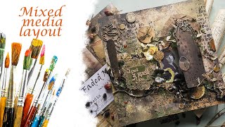 Mixed media vintage layout tutorial