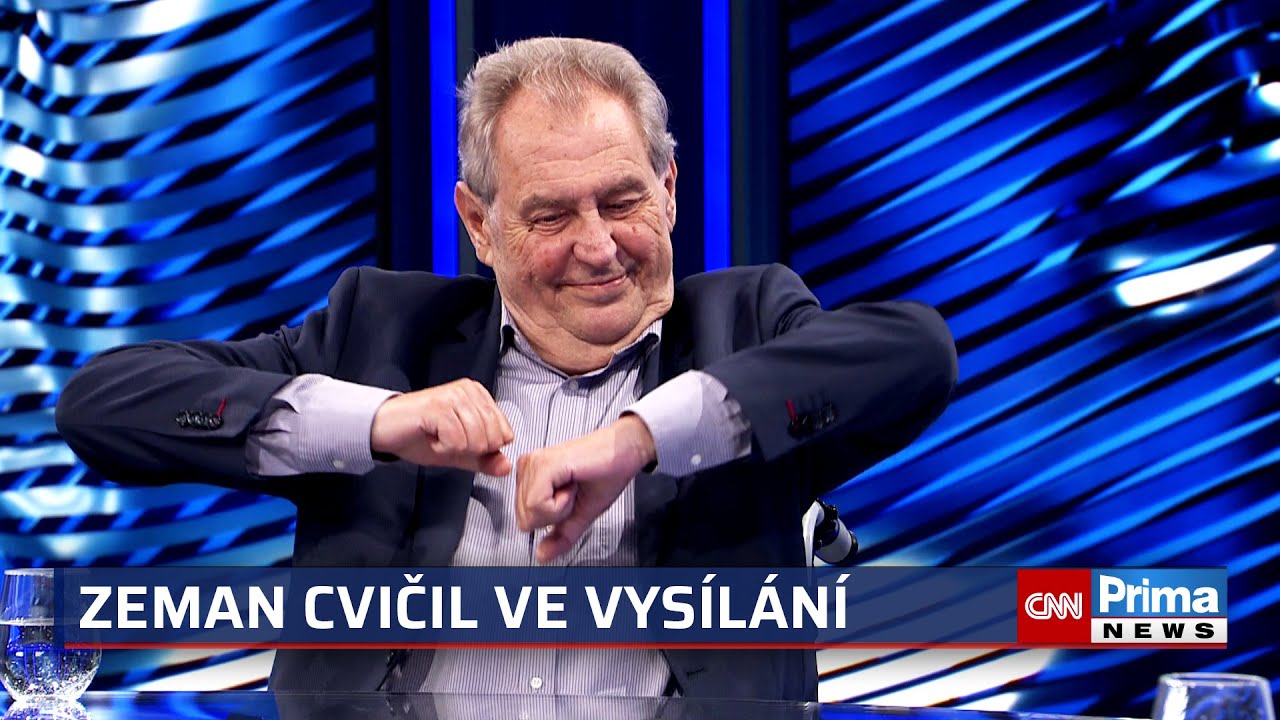 Zeman cvičil ve vysílání. Připadám si jako dvouleté dítě, ústup do stadia infantility, smál se
